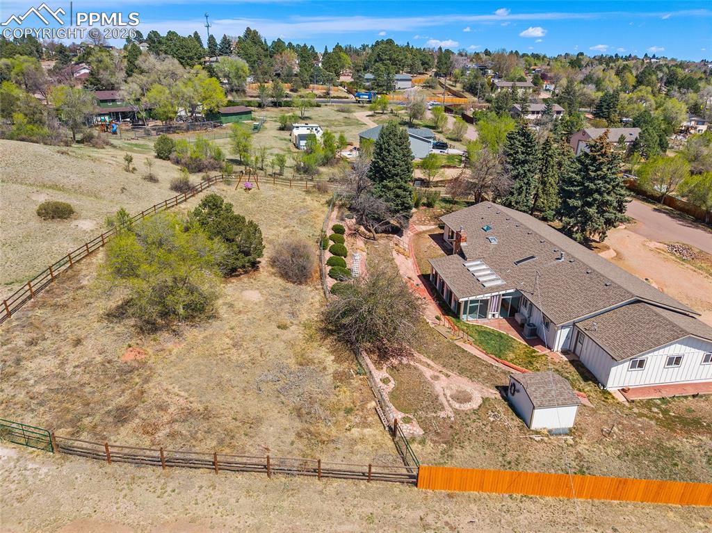 2304 Lazy R Lane Colorado Springs, CO 80915 - Photo 44 of 49 an aerial view of residential houses with outdoor space