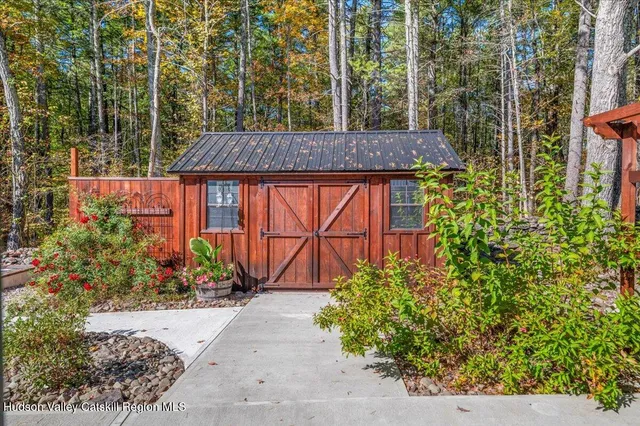 a backyard of a house