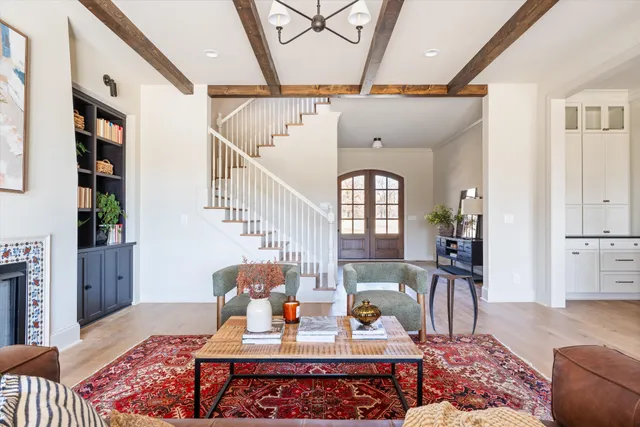 a kitchen with stainless steel appliances a stove and a refrigerator