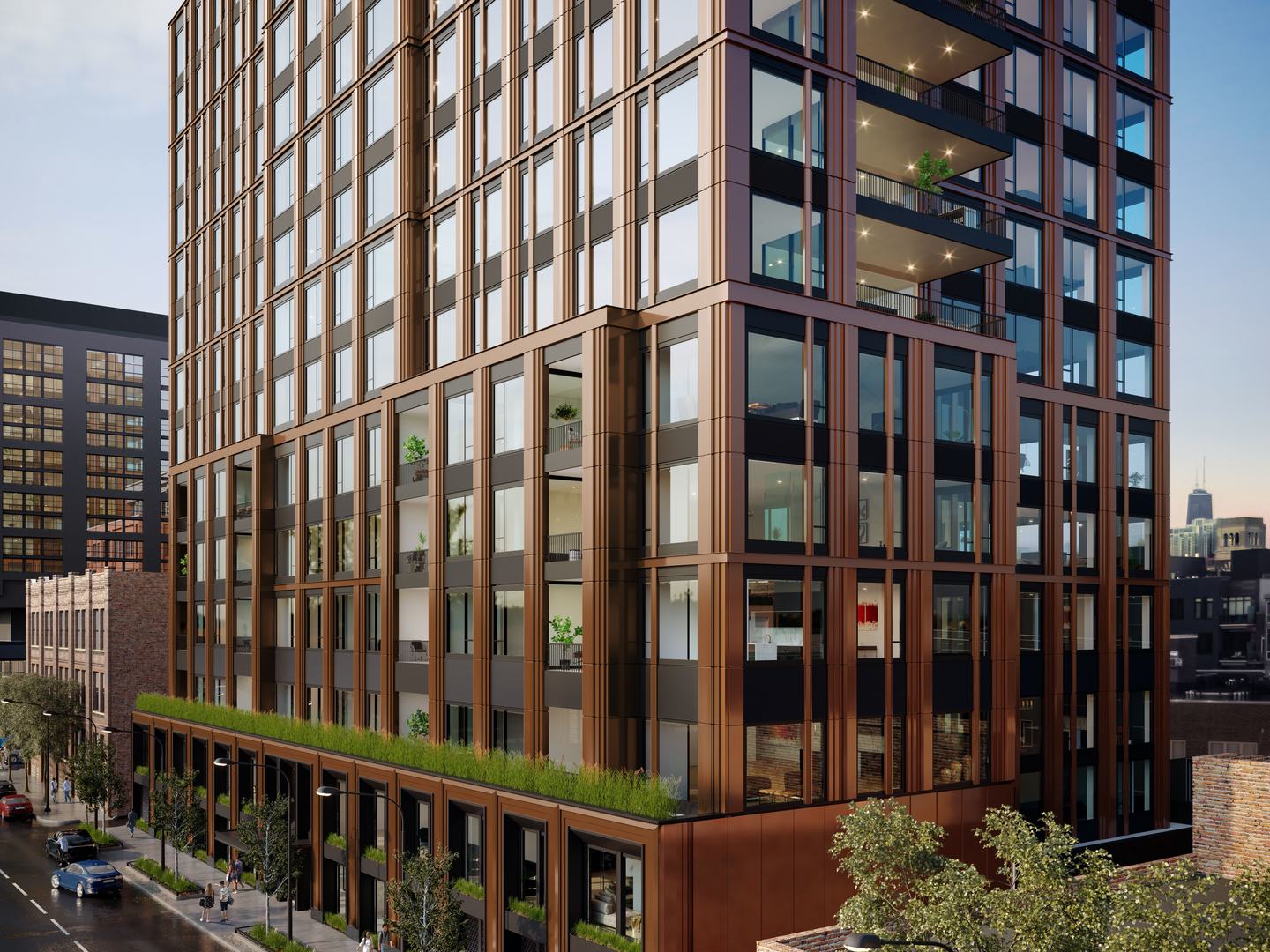 21 North May Street, Unit 504 Chicago, IL 60607 - Photo 1 of 25 a view of a building from a balcony