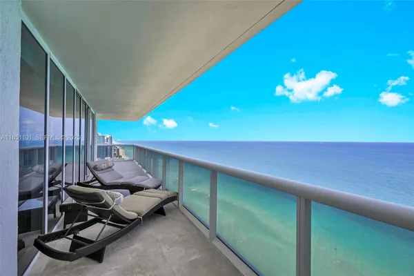 a room with lots of counter and windows