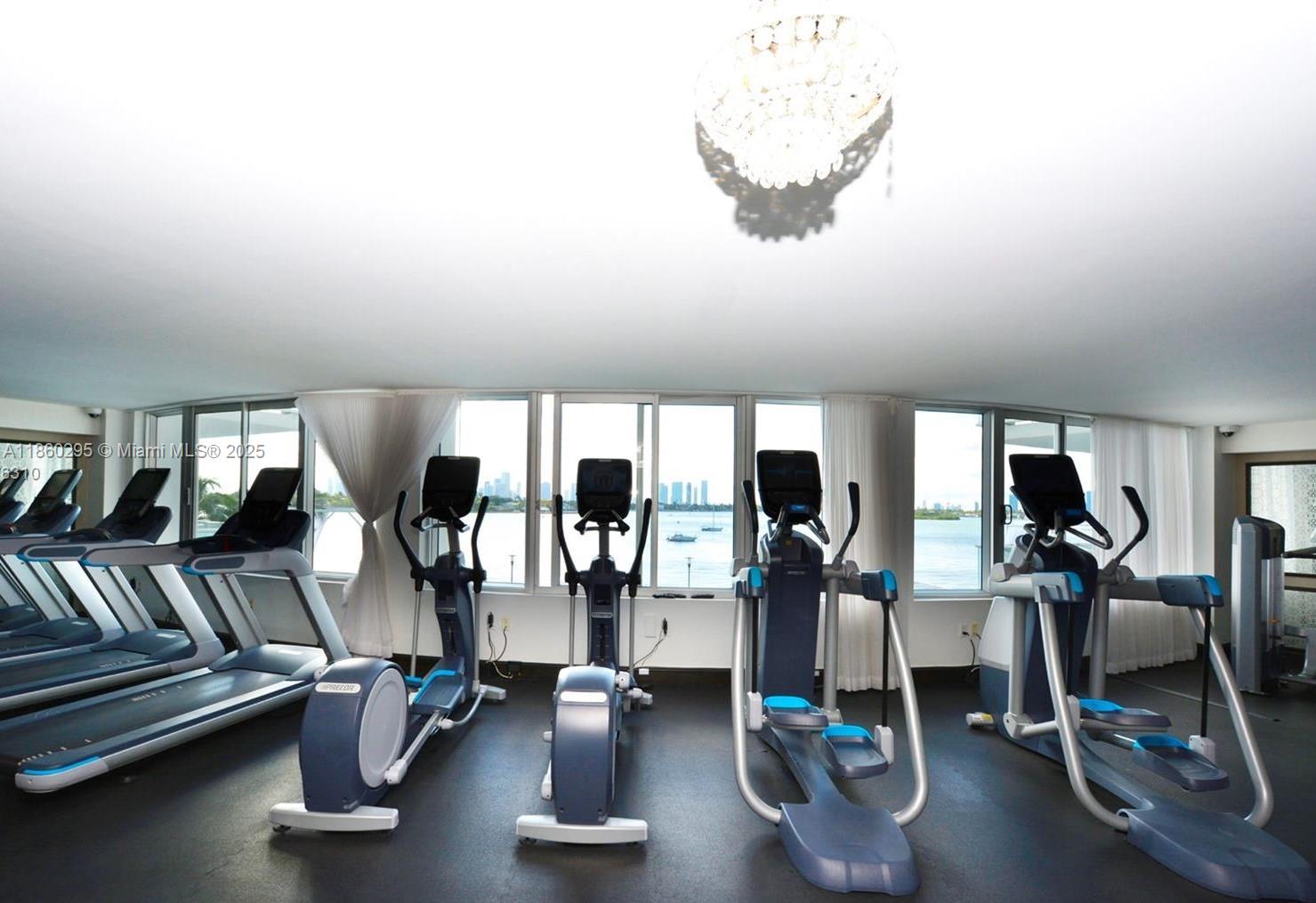 1100 West Avenue, Unit 1402 Miami Beach, FL 33139 - Photo 20 of 58 a view of a room with gym equipment