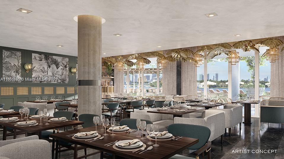 1100 West Avenue, Unit 1402 Miami Beach, FL 33139 - Photo 57 of 58 a room with furniture pool table and large windows