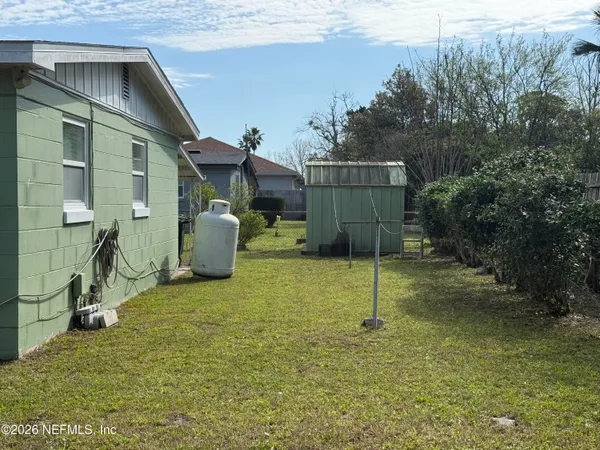 a backyard of a house