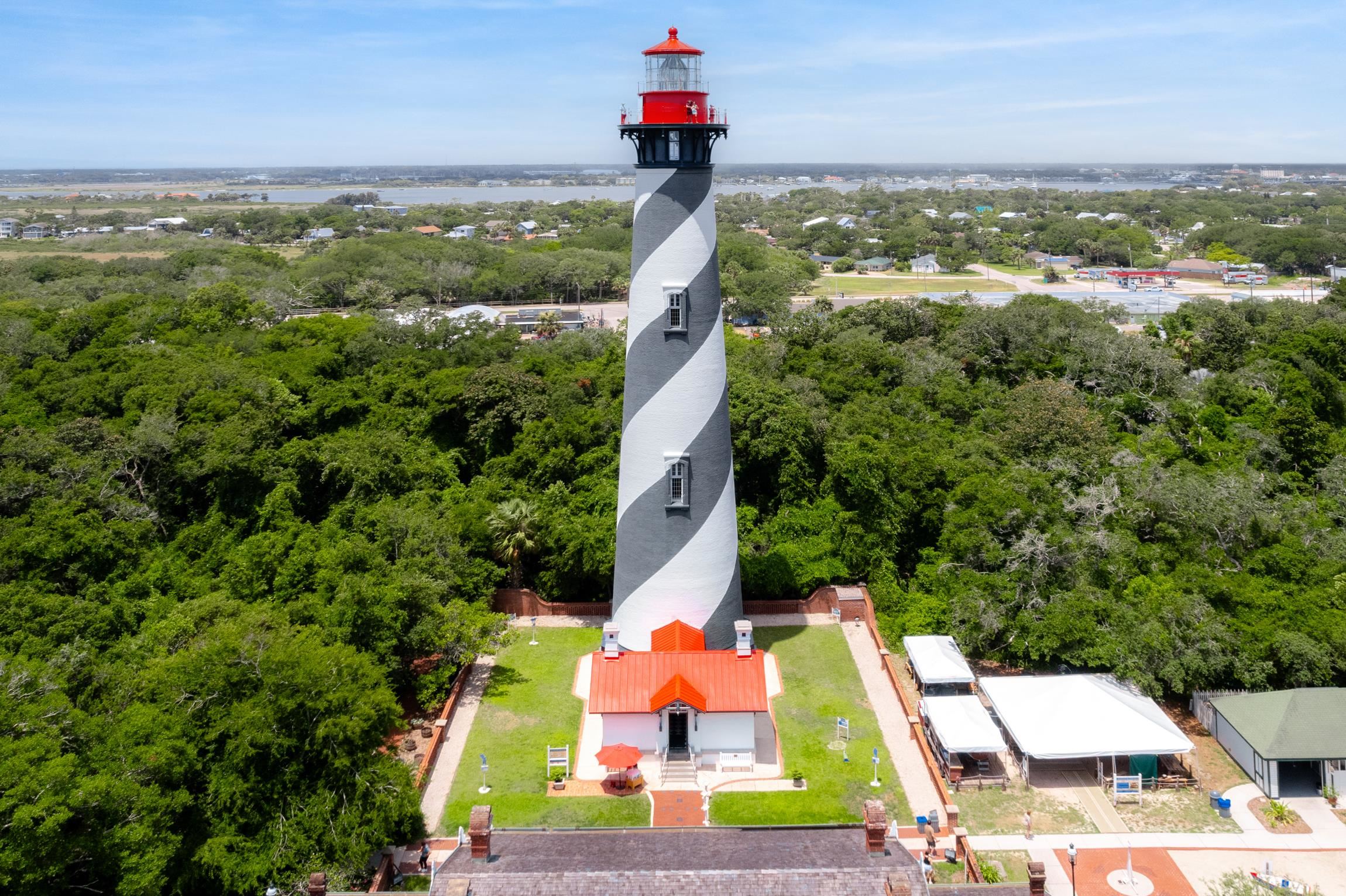 26 Ponce De Leon Avenue St. Augustine, FL 32080 - Photo 47 of 51 an aerial view of residential houses with outdoor space and trees