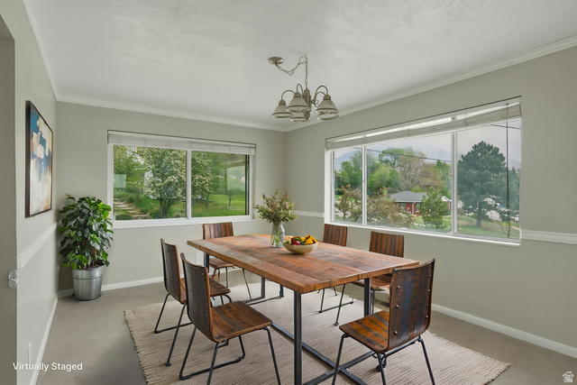 500 North 800 East Springville, UT 84663 - Photo 9 of 51 Virtually staged Dining space featuring suspended lighting and plenty of natural light