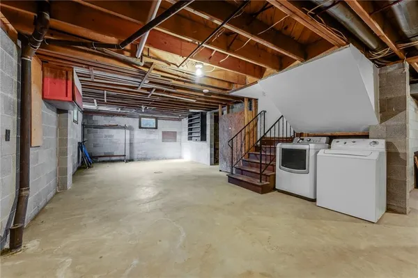 a view of storage and utility room