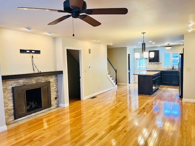 323 South Towanda Avenue, Unit 4 Normal, IL 61761 - Photo 7 of 33 a view of a kitchen and a chandelier