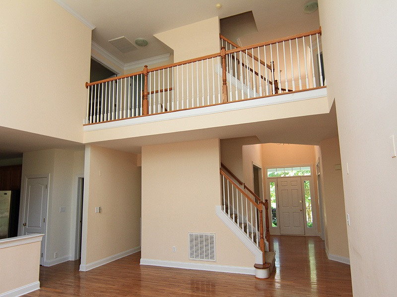 View from upper level down on Great Room, a super place for entertaining. Family Room
