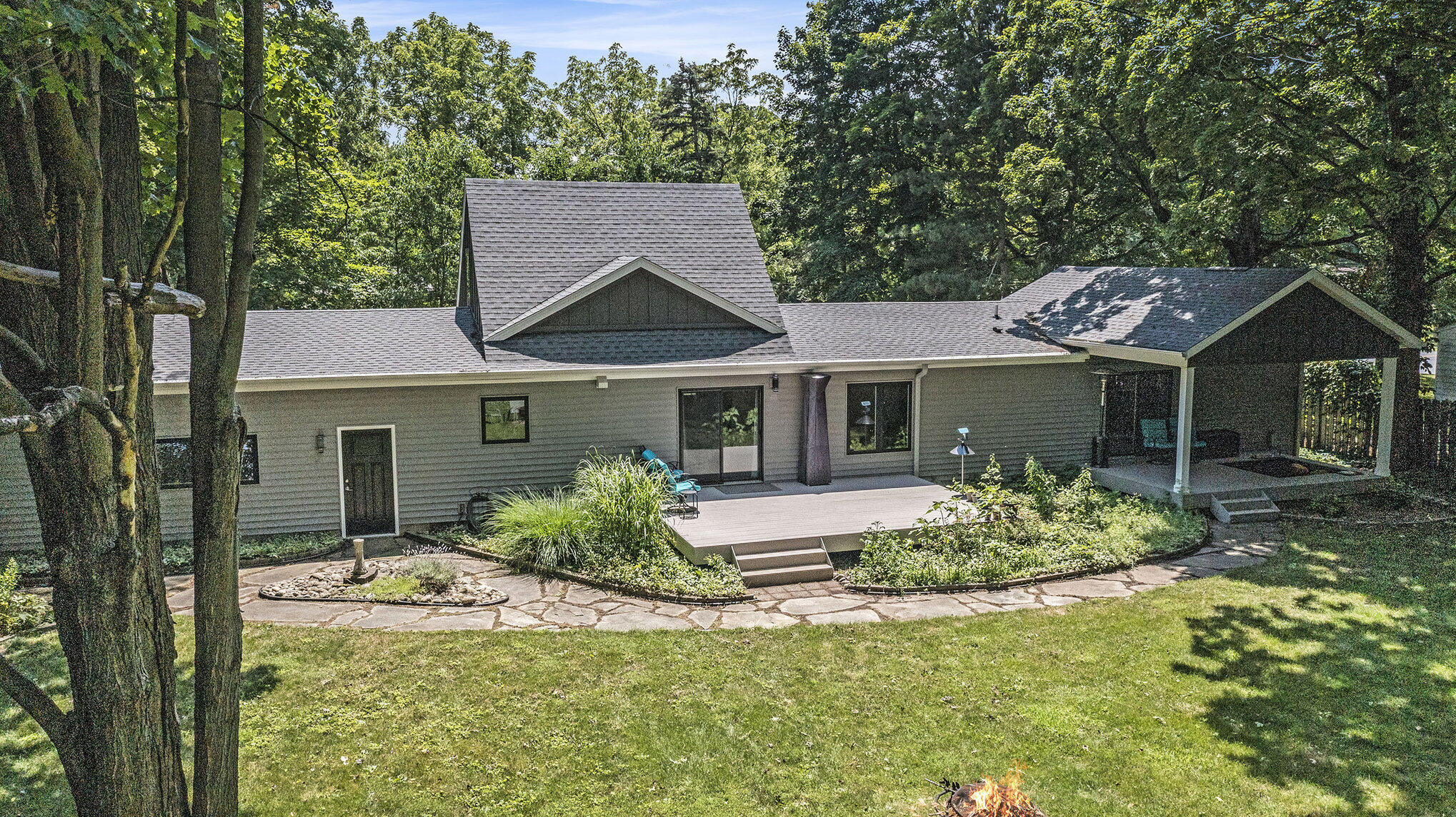 3828 Grand Prairie Road Kalamazoo, MI 49006 - Photo 29 of 35 Aerial View of Backyard