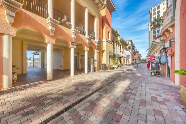 a front view of a building with street view
