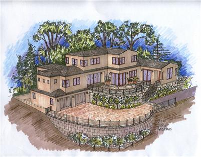 27 Hillcrest Road Mill Valley, CA 94941 - Photo 4 of 4 Artist Rendering of Approved Home
