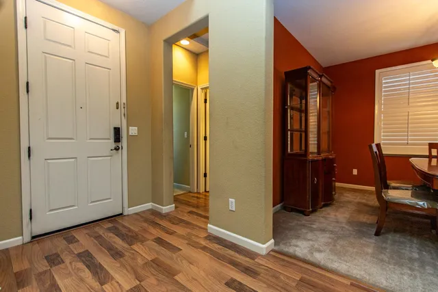 a view of a bedroom with a wardrobe space
