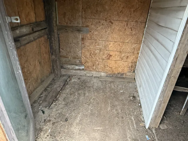 a view of wooden door