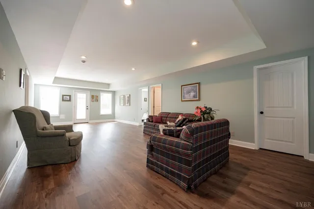 a view of livingroom with furniture and wooden floor