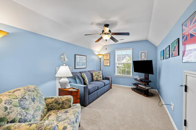 a view of a garden with a fountain