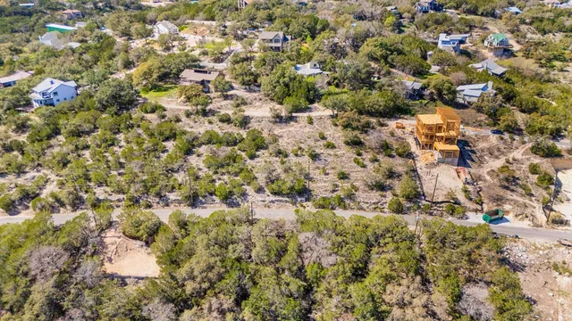 a view of a lake with houses