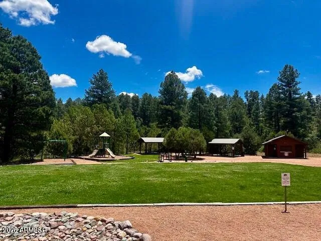 a view of a golf course