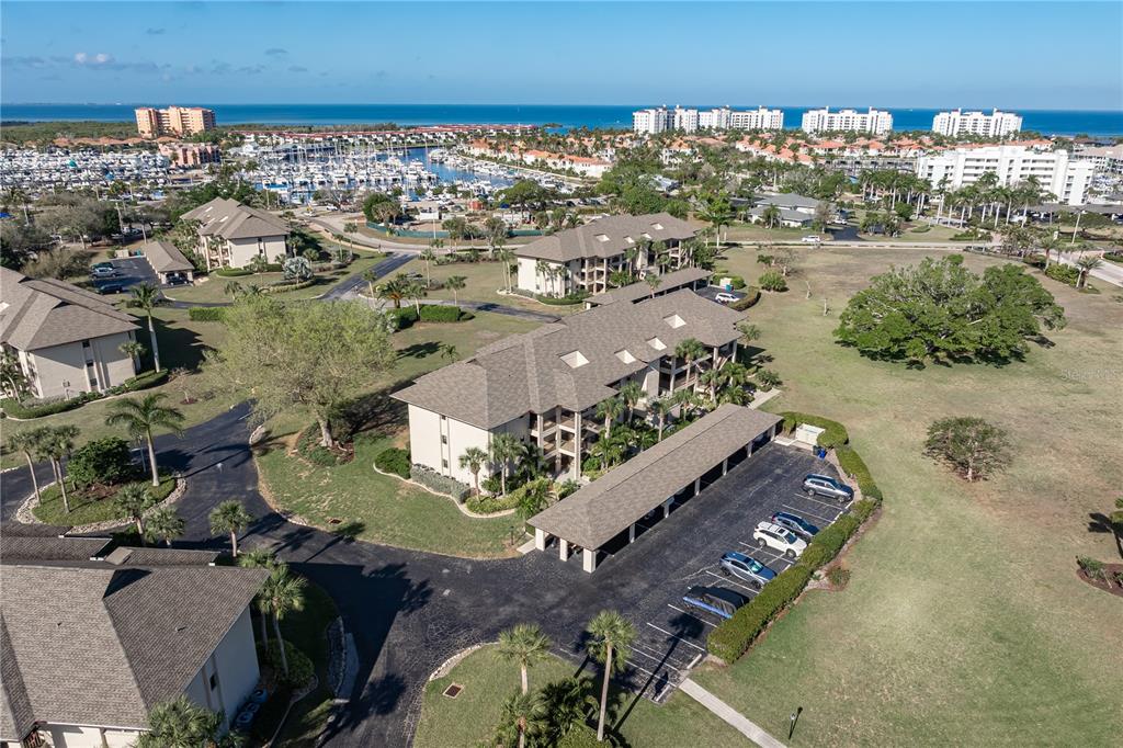 2 Pirates Lane, Unit 23B Punta Gorda, FL 33955 - Photo 16 of 70 an aerial view of a house with a ocean view
