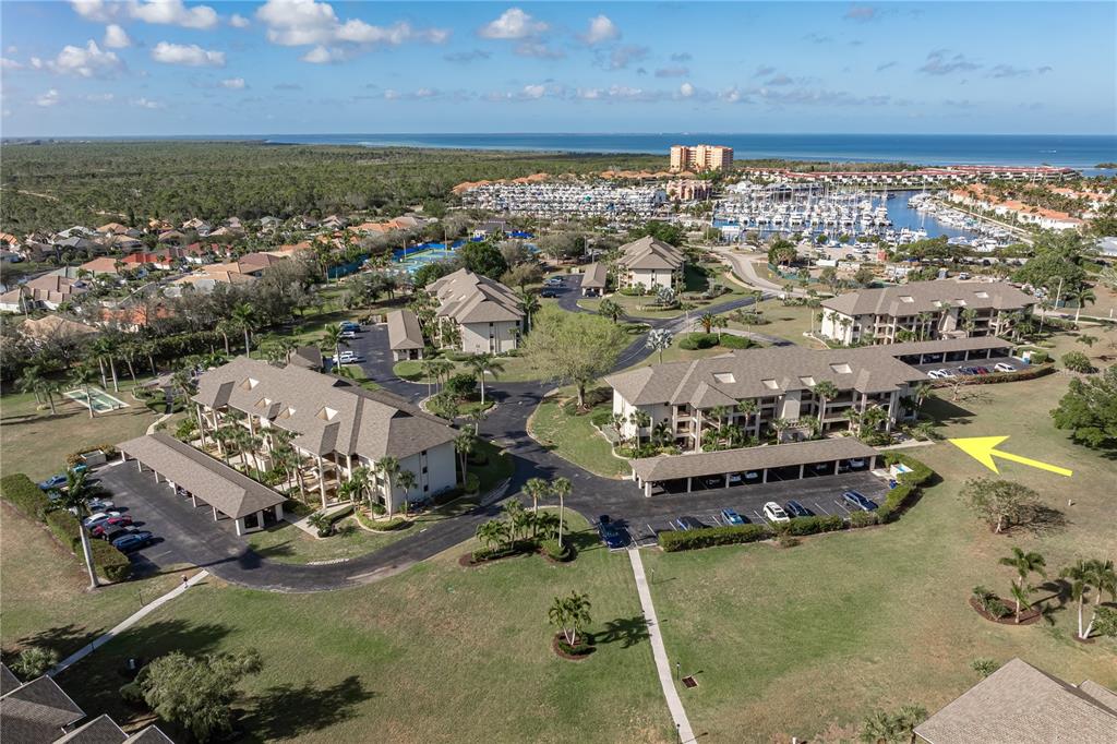 2 Pirates Lane, Unit 23B Punta Gorda, FL 33955 - Photo 63 of 70 an aerial view of a house with a ocean view