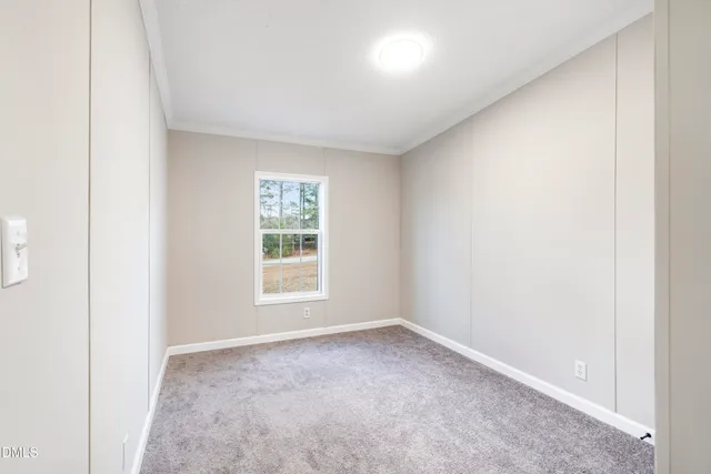 a view of a room that has a window in it