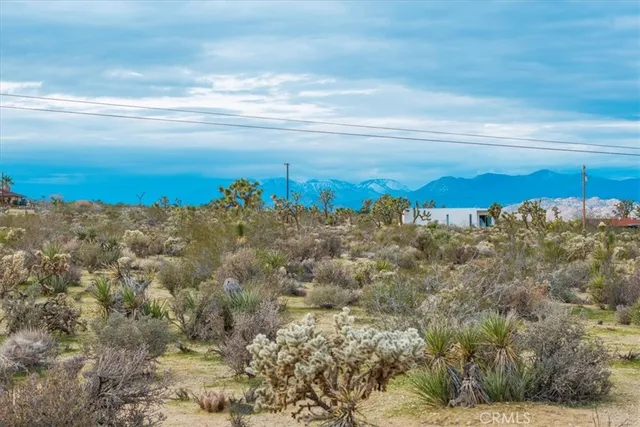 a view of an outdoor space and mountain view