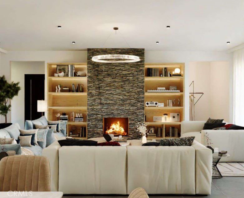 7032 Saddleback Road Joshua Tree, CA 92252 - Photo 7 of 40 a living room with furniture and a fireplace