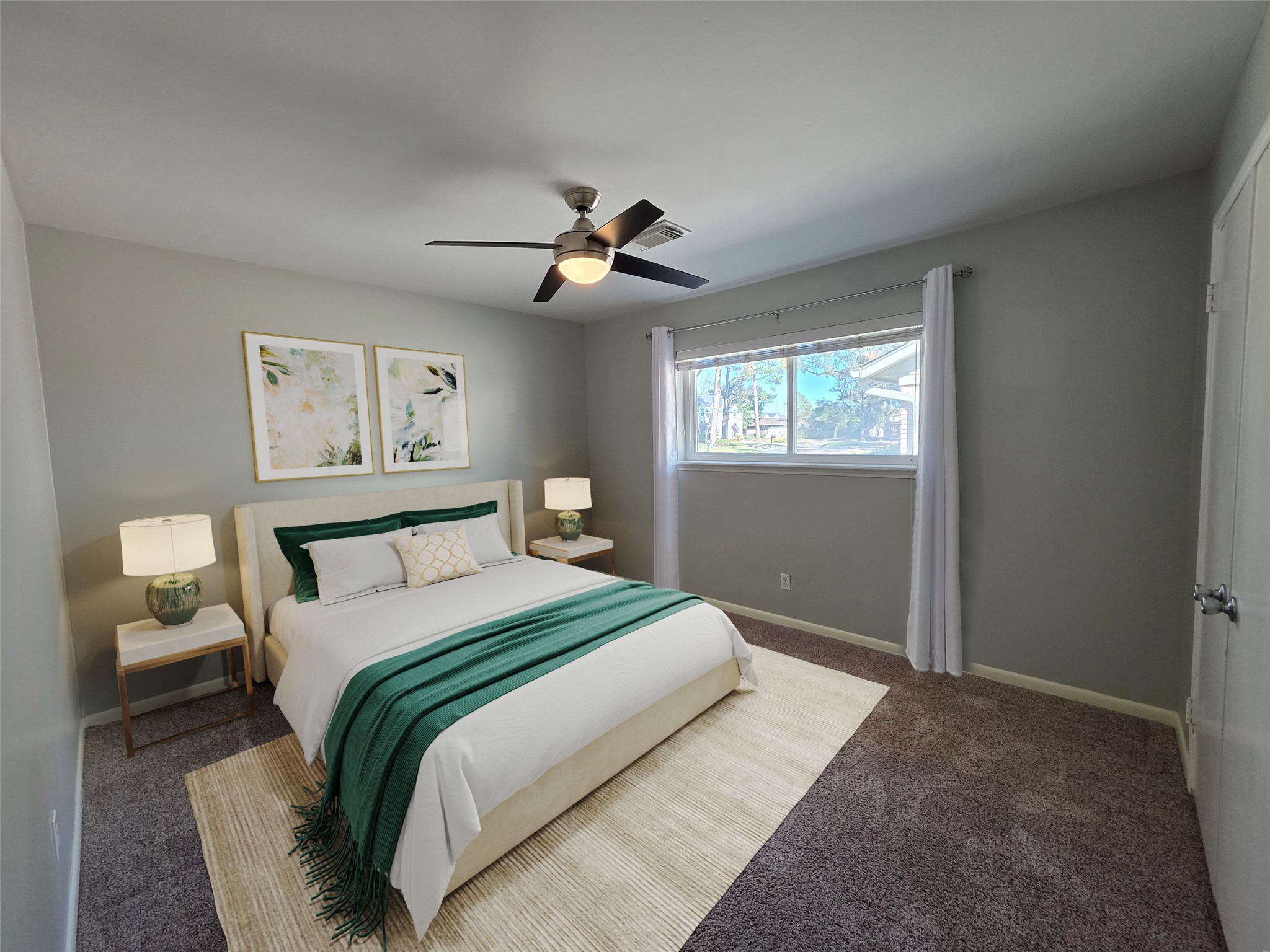 11219 Valley Spring Drive Houston, TX 77043 - Photo 12 of 31 Secondary bedroom (2) with closet space. Virtually Staged