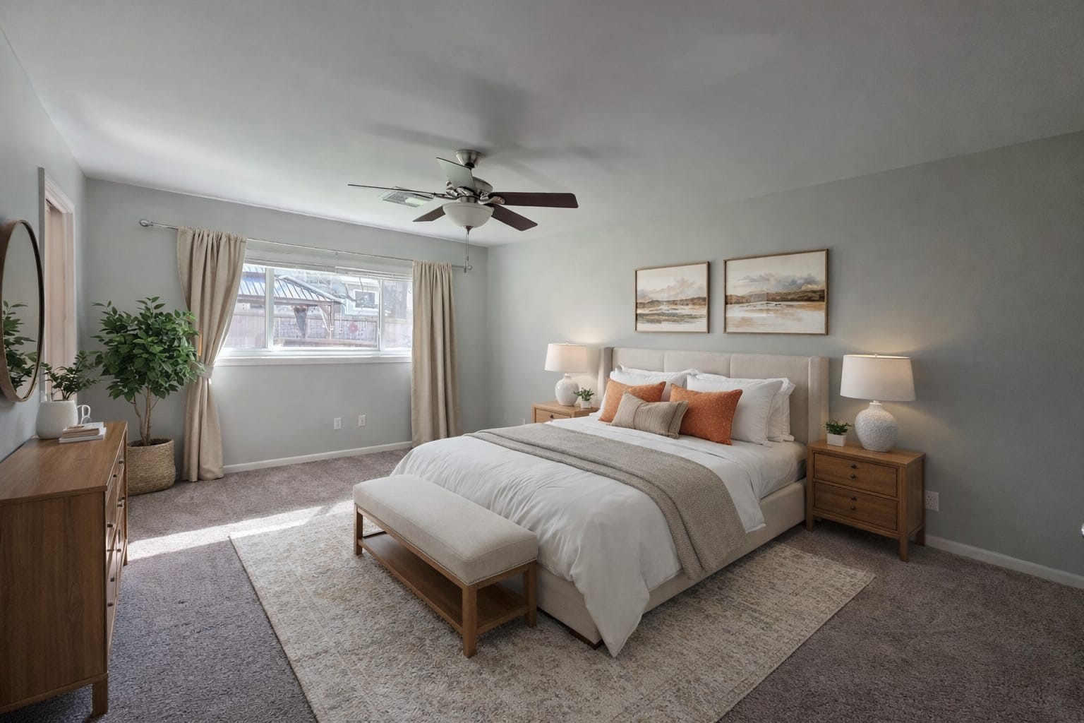 11219 Valley Spring Drive Houston, TX 77043 - Photo 5 of 31 Primary bedroom with walk in closet and an ensuit bathroom. Virtually staged