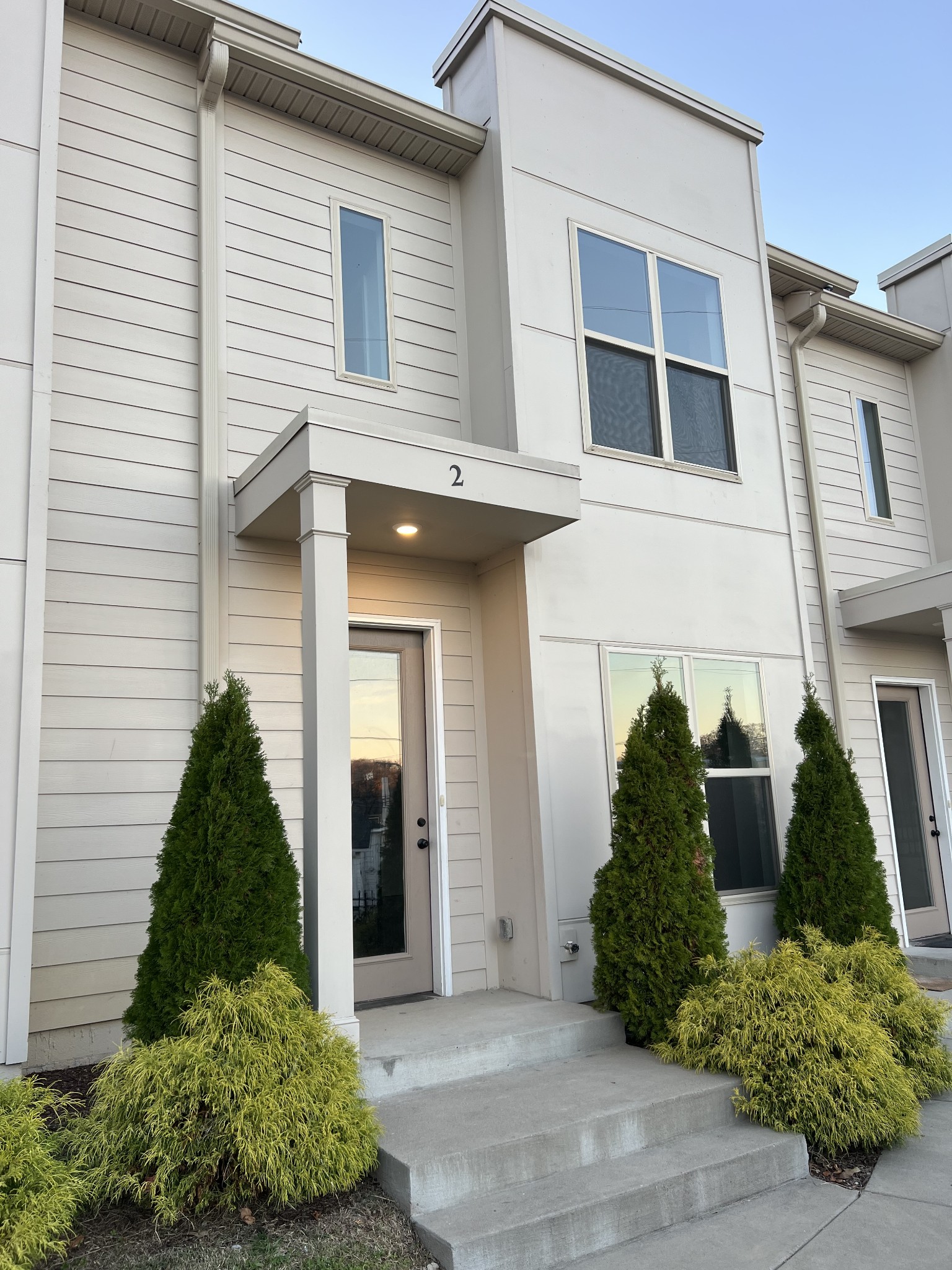 a front view of a house