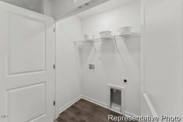a view of a room with rack on the wall
