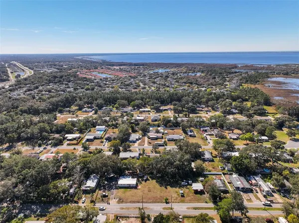 an aerial view of a city