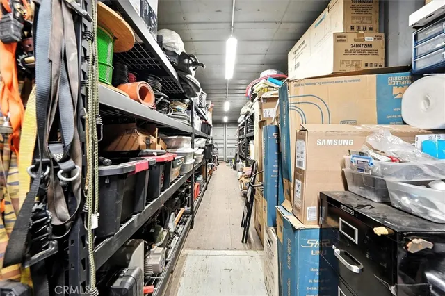 a view of a park with swings and slides