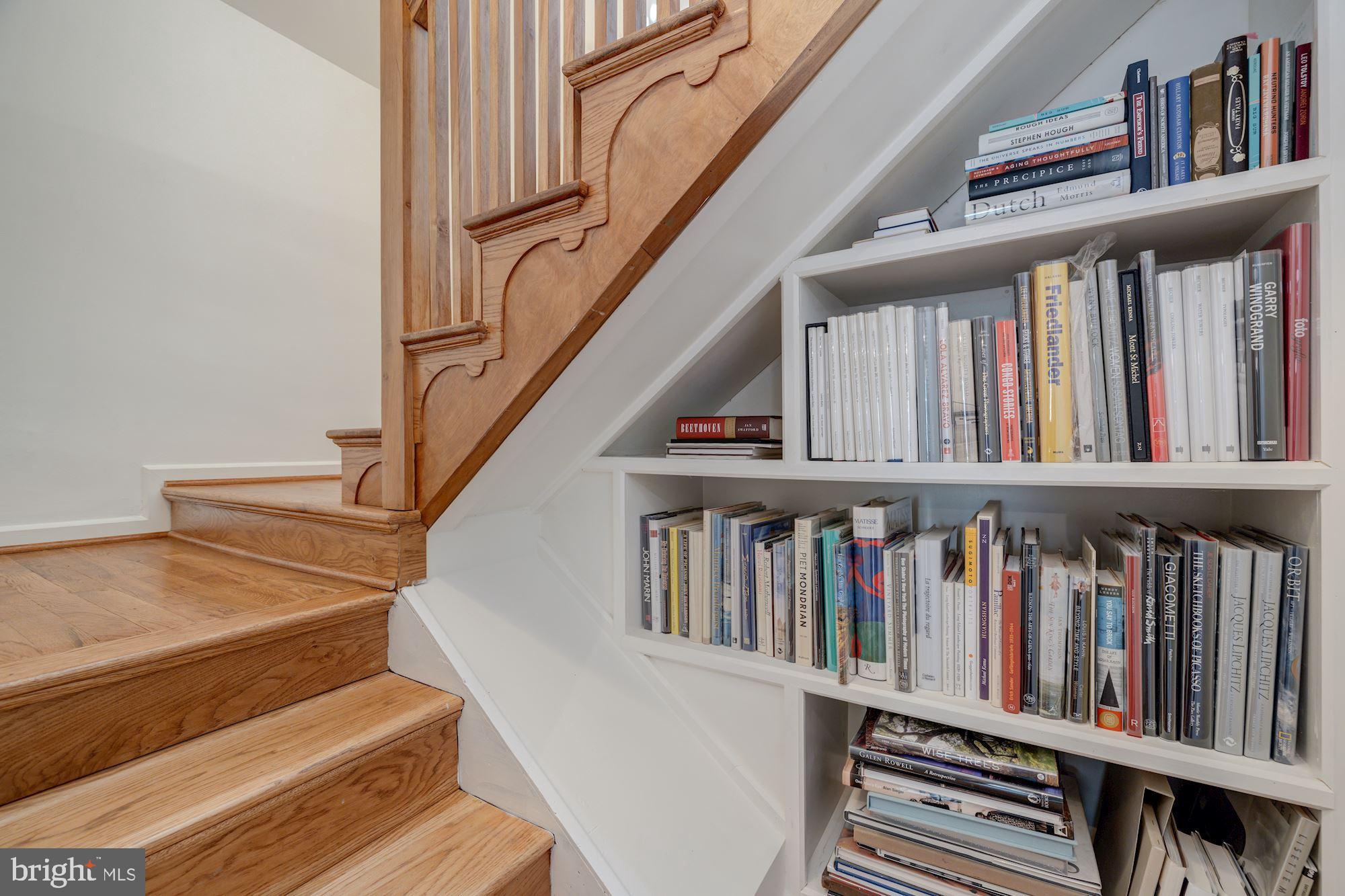 3932 Military Road Northwest Washington, DC 20015 - Photo 27 of 36 Stairway to 3rd floor with built-ins
