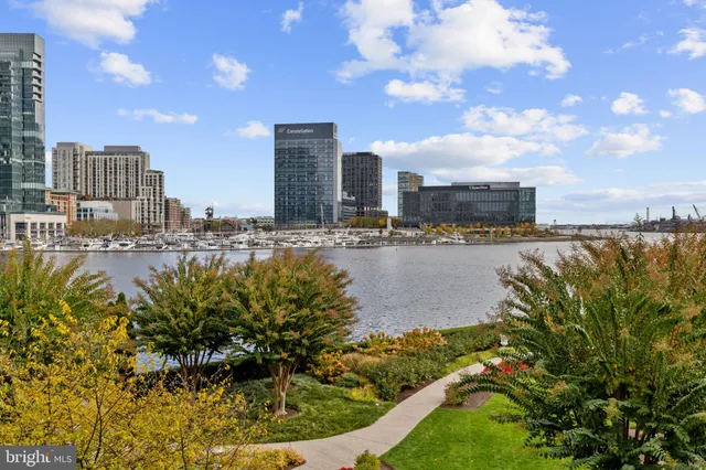 a view of a city with tall buildings