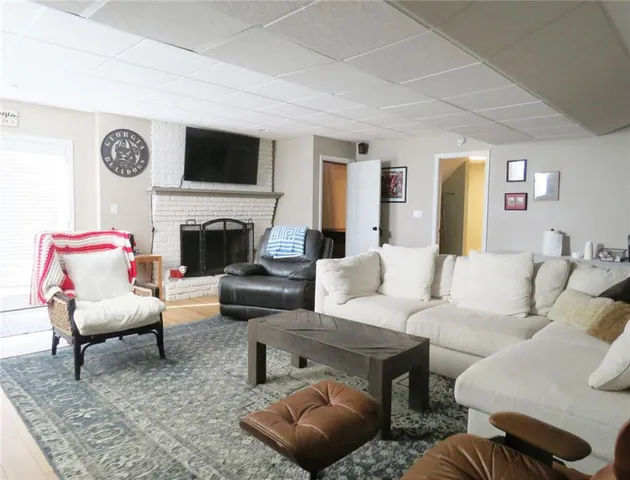 a view of outdoor space with seating