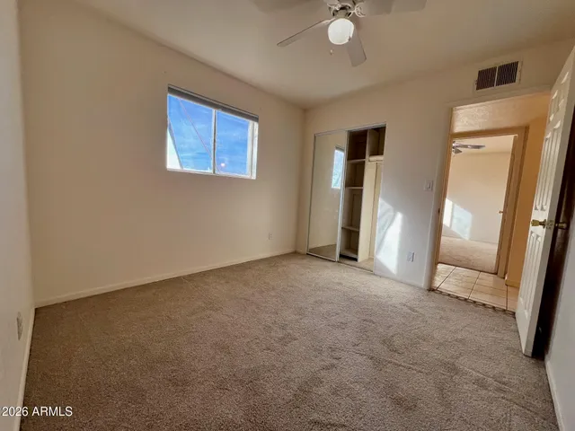 an empty room with window