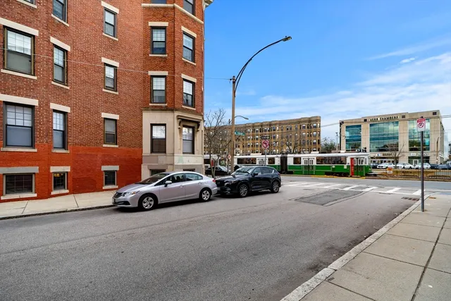 a cars parked in front of a building