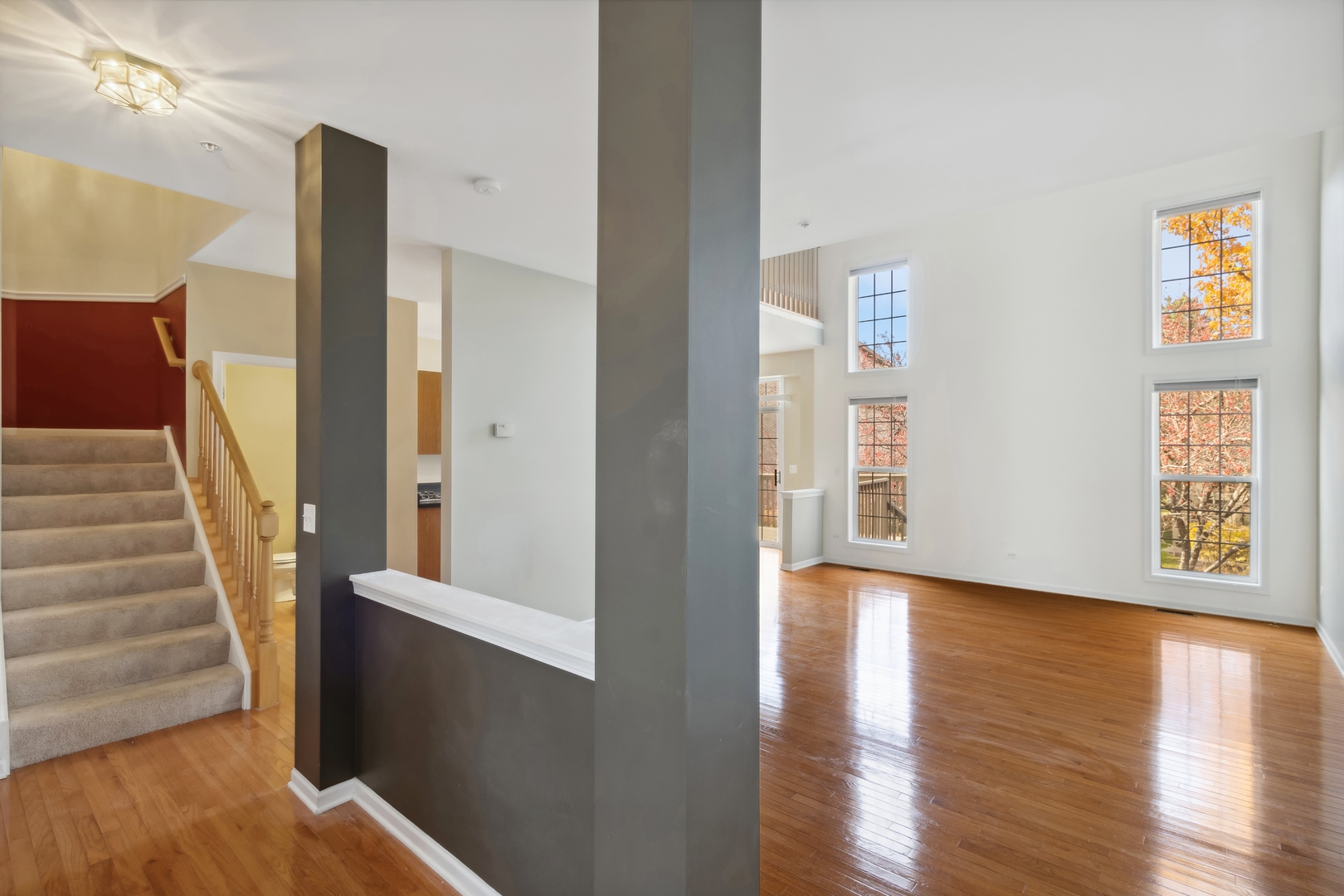 5471 McDonough Road Hoffman Estates, IL 60192 - Photo 4 of 32 a view of an entryway with wooden floor and door
