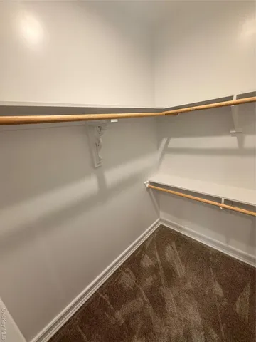 a view of small space with racks on the wall