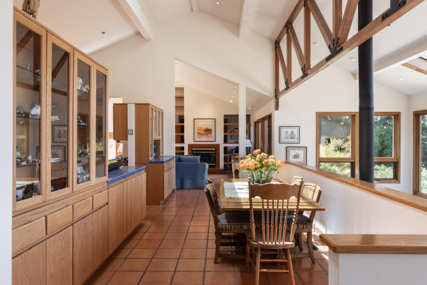 540 Aguajito Road Carmel, CA 93923 - Photo 9 of 32 a view of a dining room with furniture window and wooden floor