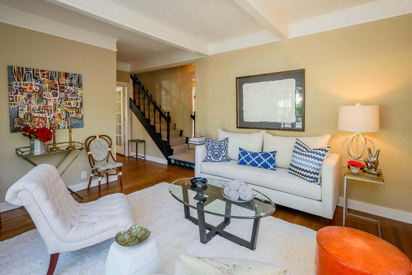 1601 Broadway Burlingame, CA 94010 - Photo 5 of 23 a living room with furniture and a lamp