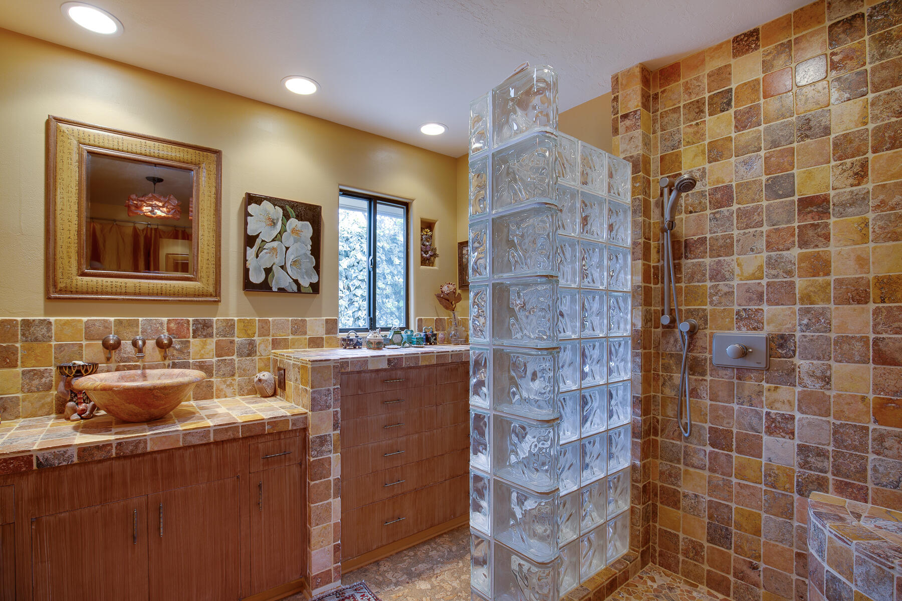 137 3rd Street Solvang, CA 93463 - Photo 13 of 24 a bathroom with a sink and a mirror