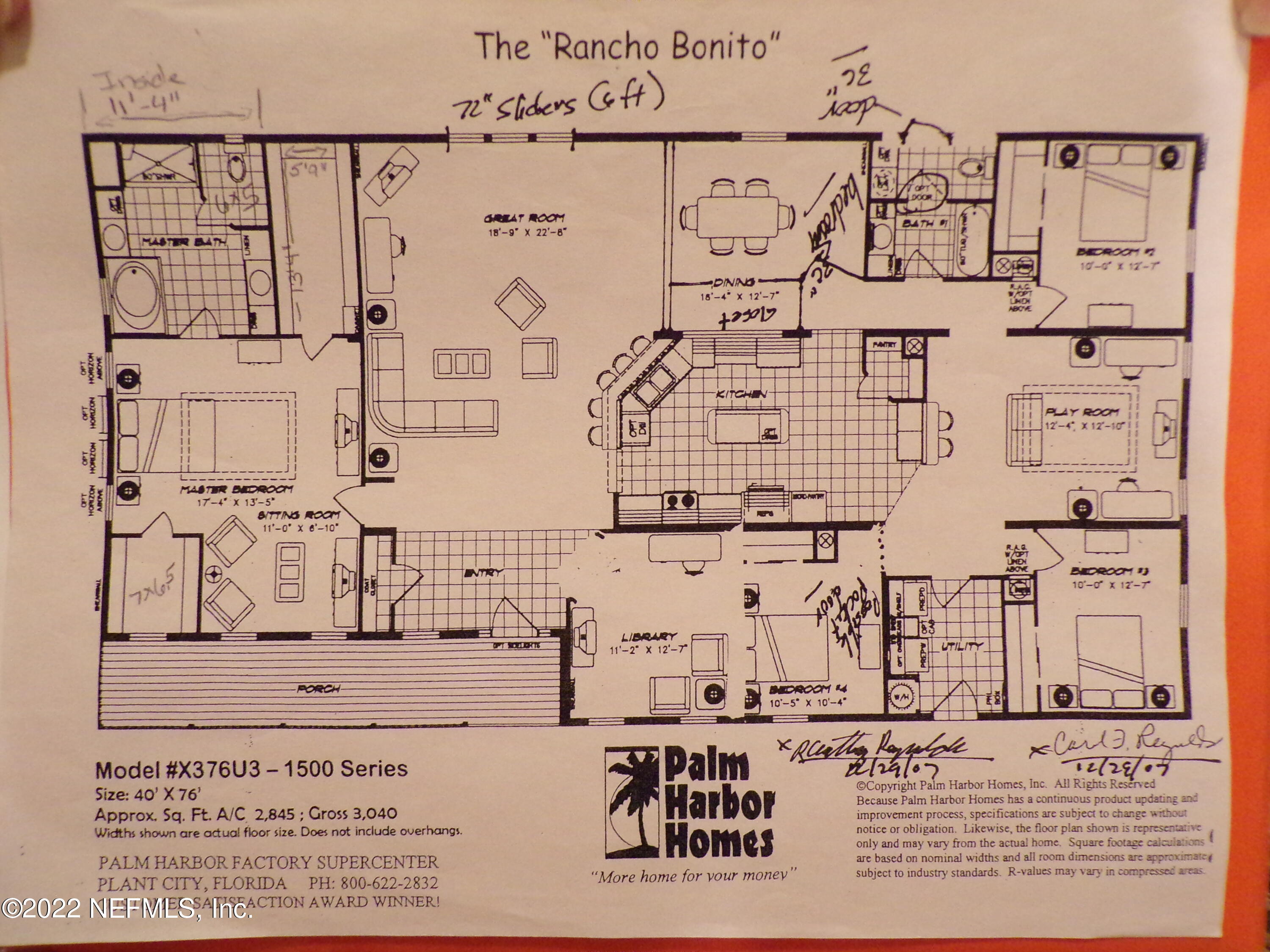 4173 Southwest 100th Place Lake Butler, FL 32054 - Photo 60 of 61 floor plan