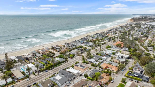 a view of beach and ocean