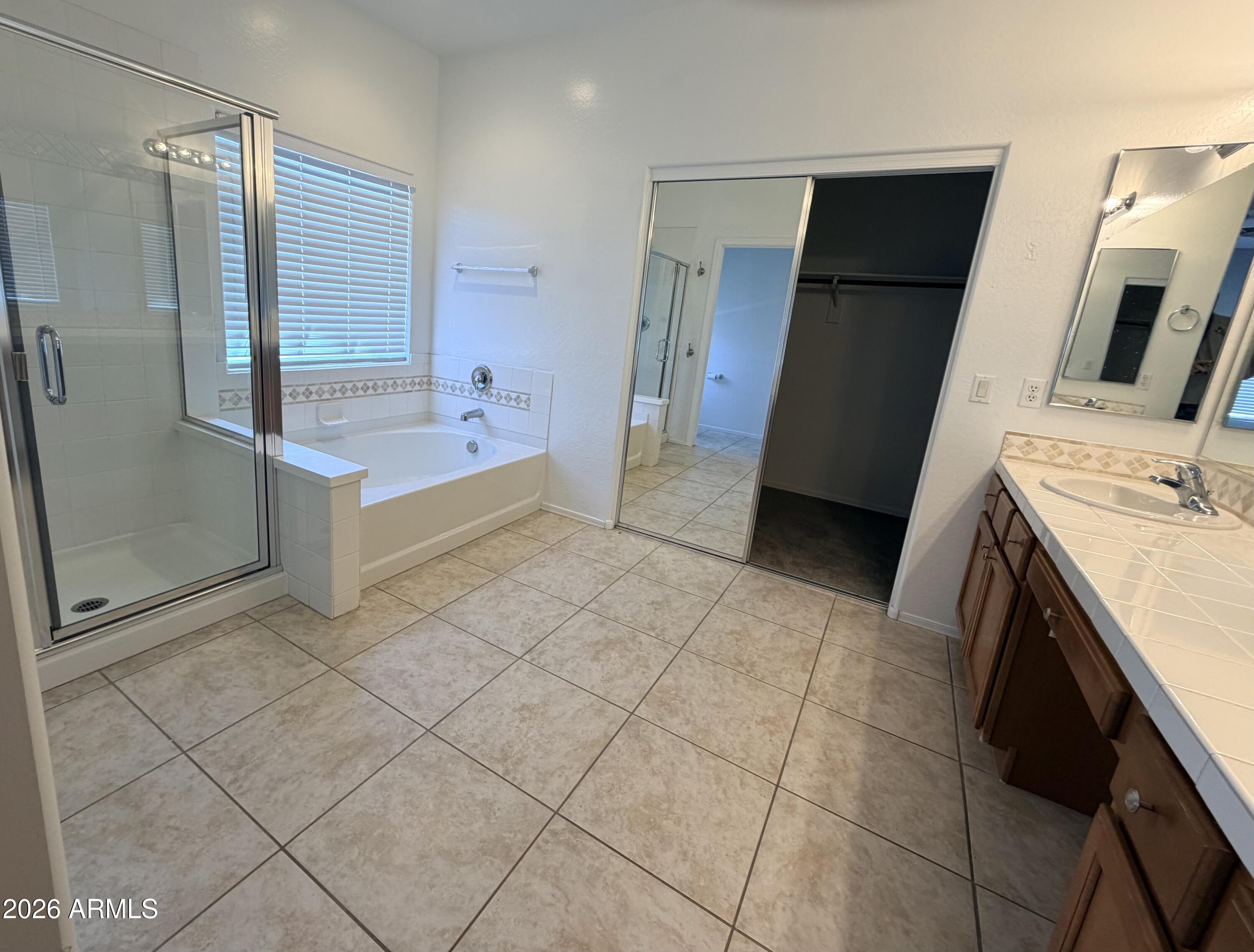 191 West Rio Drive Casa Grande, AZ 85122 - Photo 18 of 34 a bathroom with a sink a mirror and a bathtub