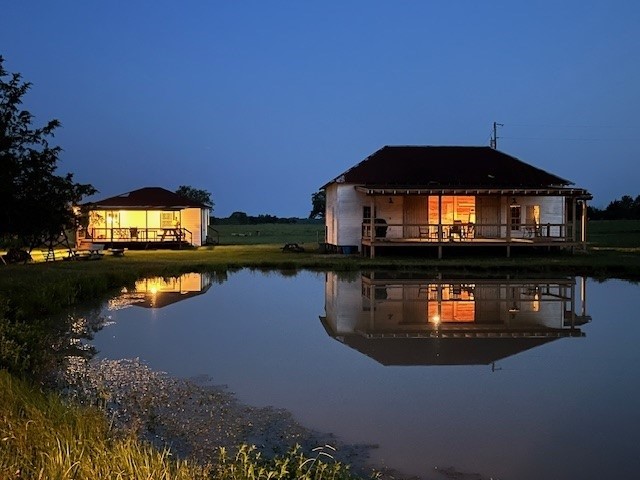 School & house water view