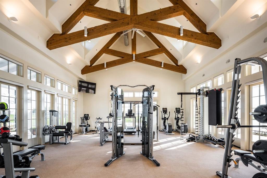 1429 Eclipse Road Aubrey, TX 76227 - Photo 31 of 37 Exercise room featuring a high ceiling