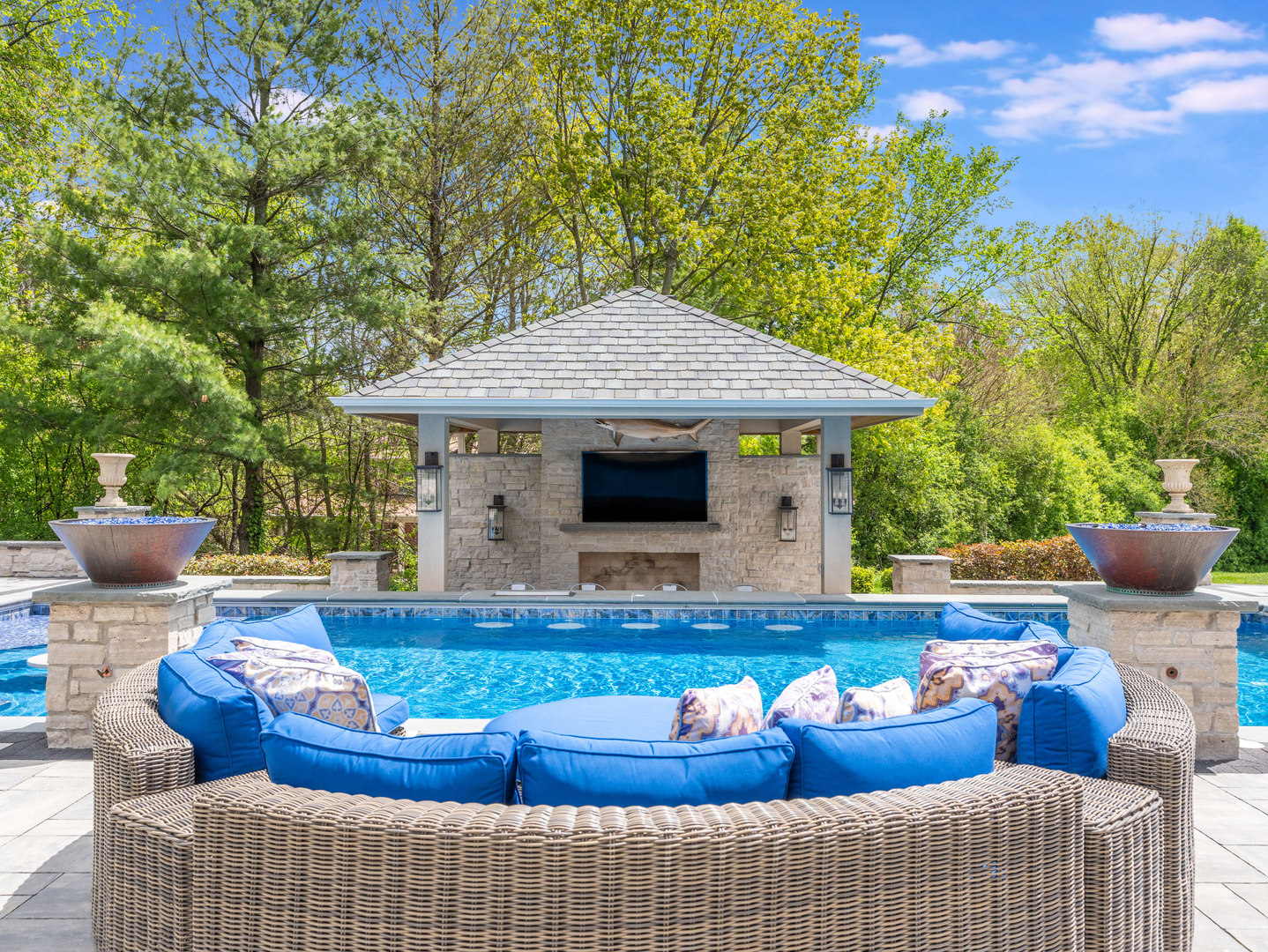 4N881 Old Farm Road St. Charles, IL 60175 - Photo 56 of 66 a view of a patio with couches table and chairs and potted plants