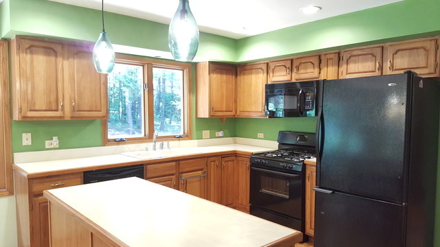1102 Gulf Keys Road Streamwood, IL 60120 - Photo 5 of 25 a kitchen with a refrigerator a sink and cabinets